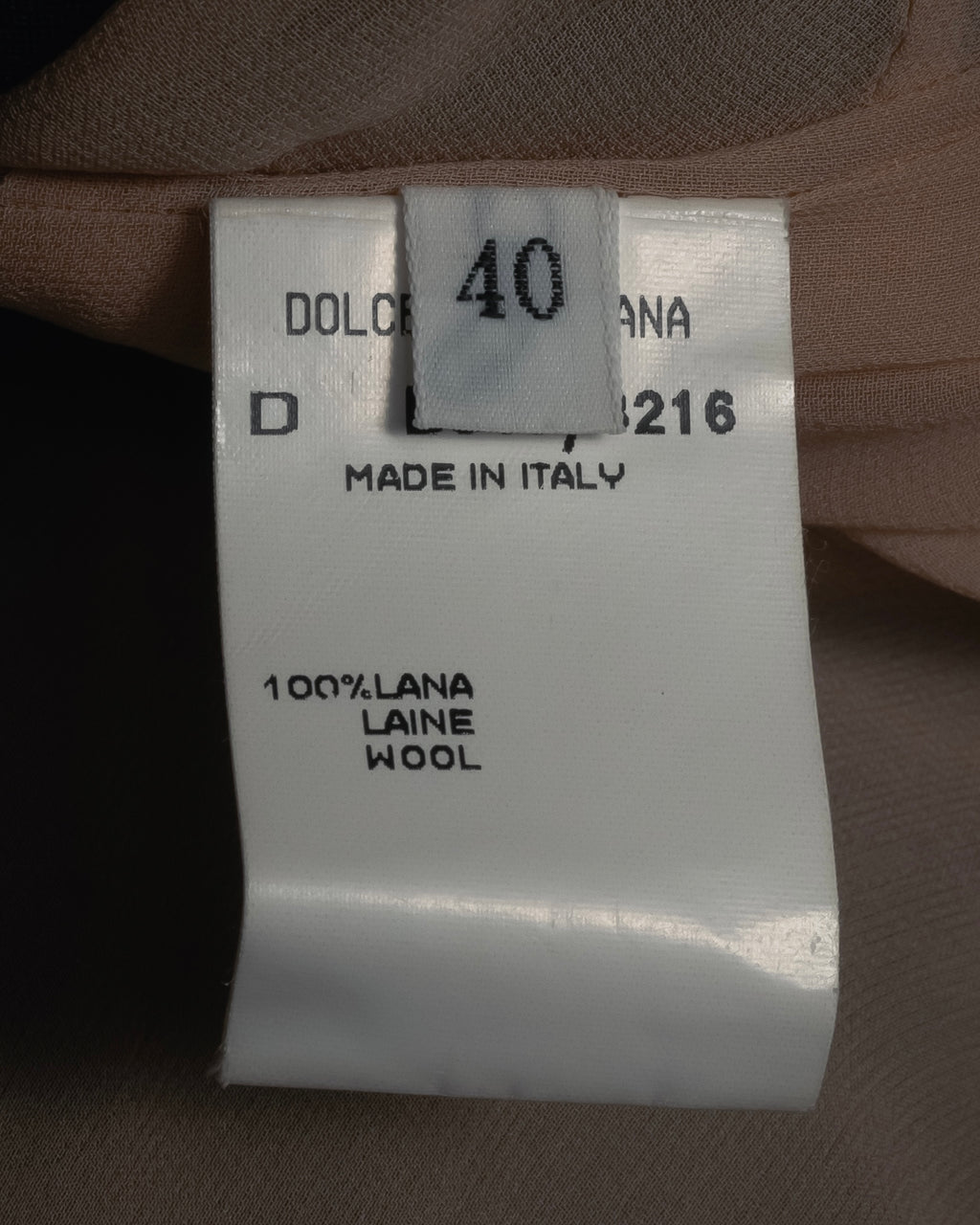 Abrigo de lana de sastrería minimalista de los años 90-00 de Dolce & Gabbana