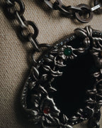 "VALENTINO GARAVANI" 2010’s dark romantic statement necklace＆belt