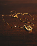 "Christian Dior" 90's Rhinestone padlock pendant necklace
