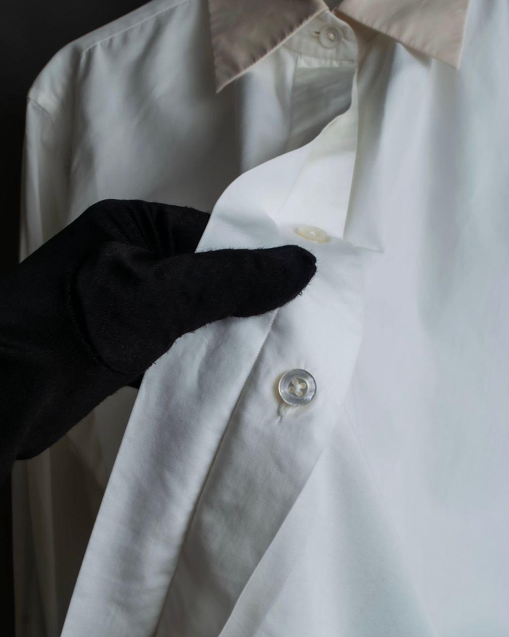 "HERMES" Margiela period collar change shirt