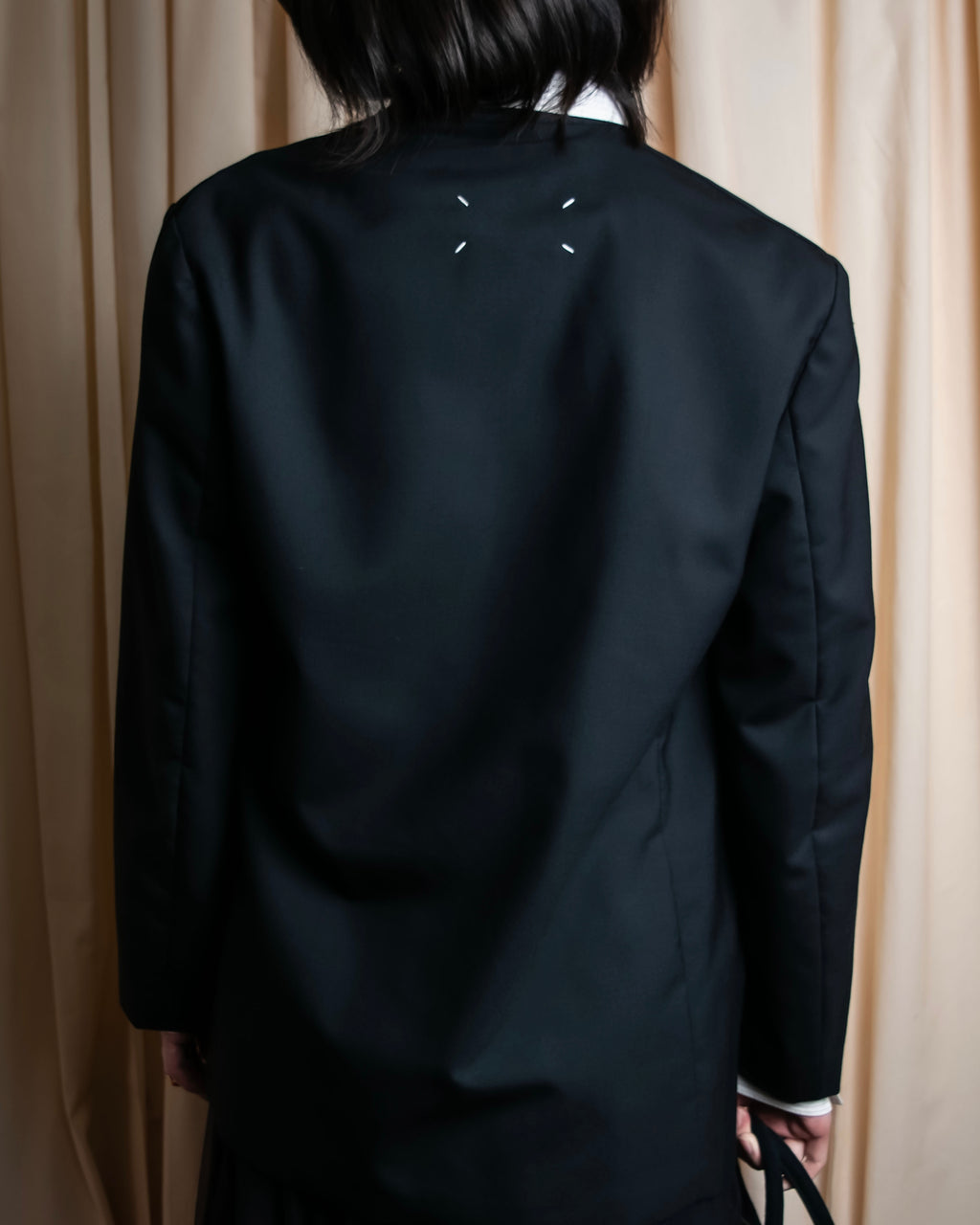 "MAISON MARGIELA" 20AW No-collar design wool tailored jacket