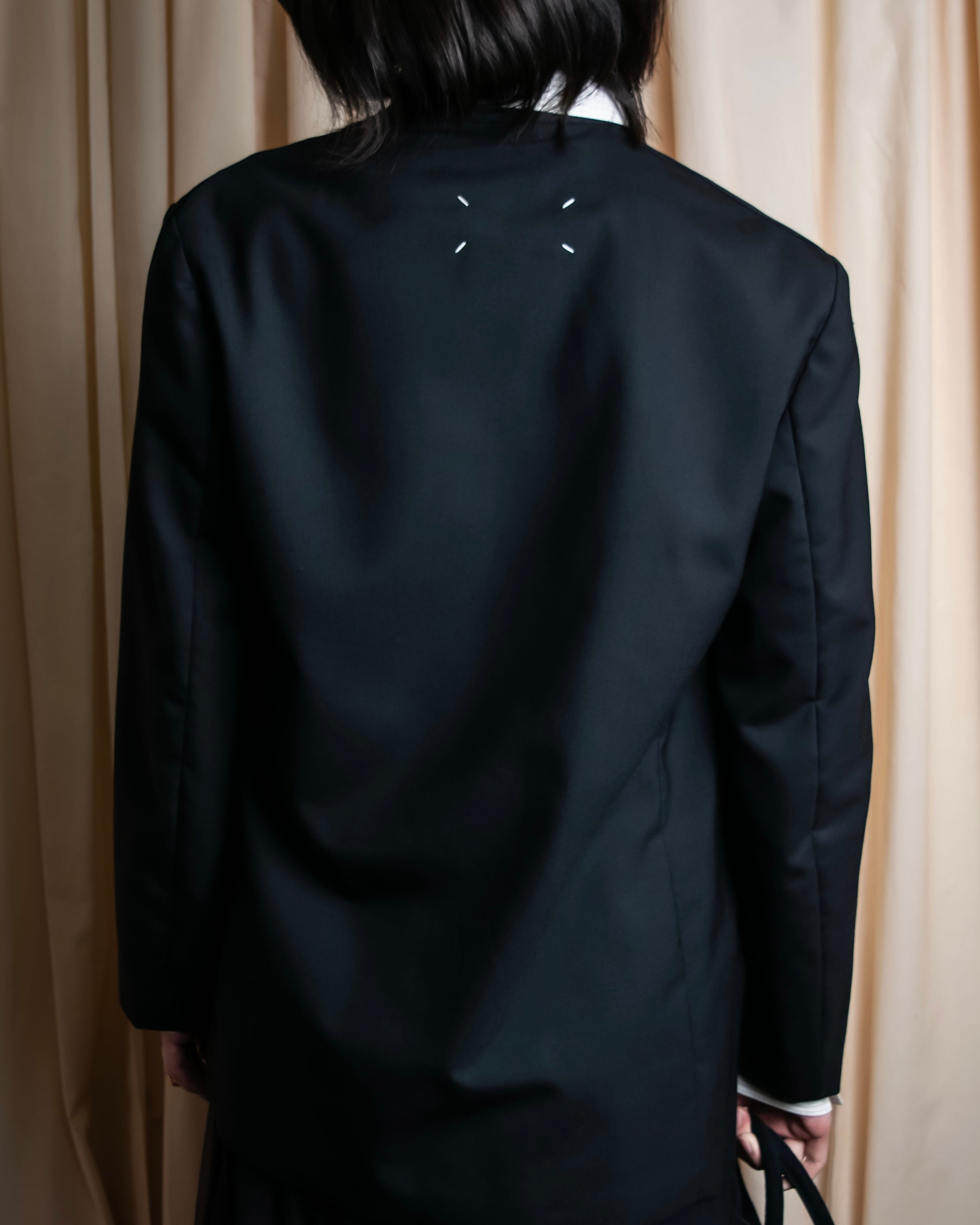"MAISON MARGIELA" 20AW No-collar design wool tailored jacket