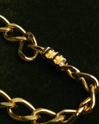 "Christian Dior" 90's Gold tone rhinestone chain bracelet