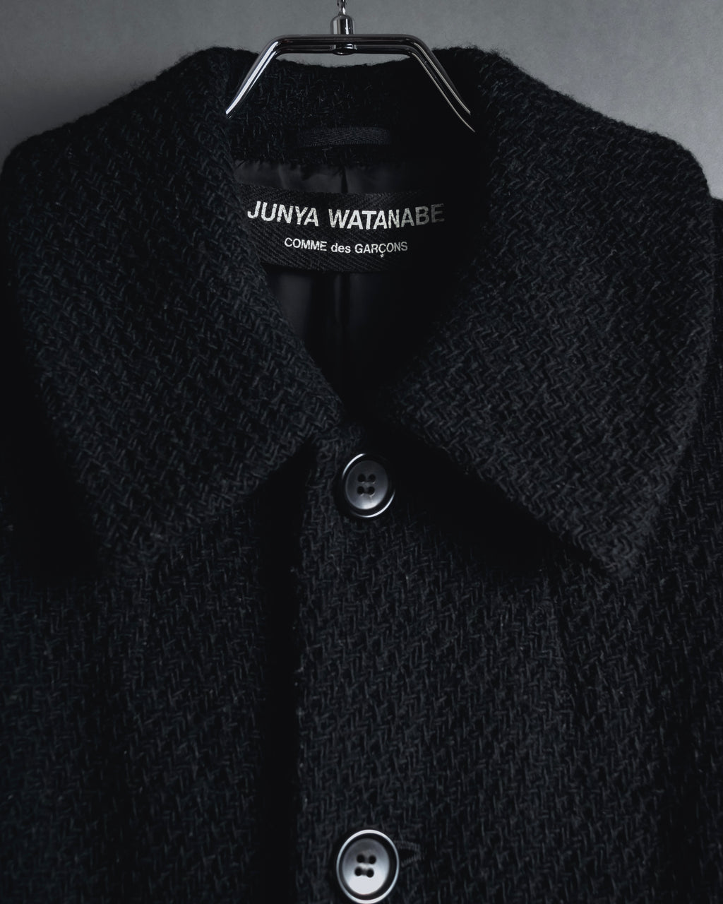 “JUNYA WATANABE” 97AW Textured wool single-breasted coat