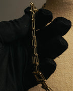 “Vintage“ Geometric link gold tone necklace
