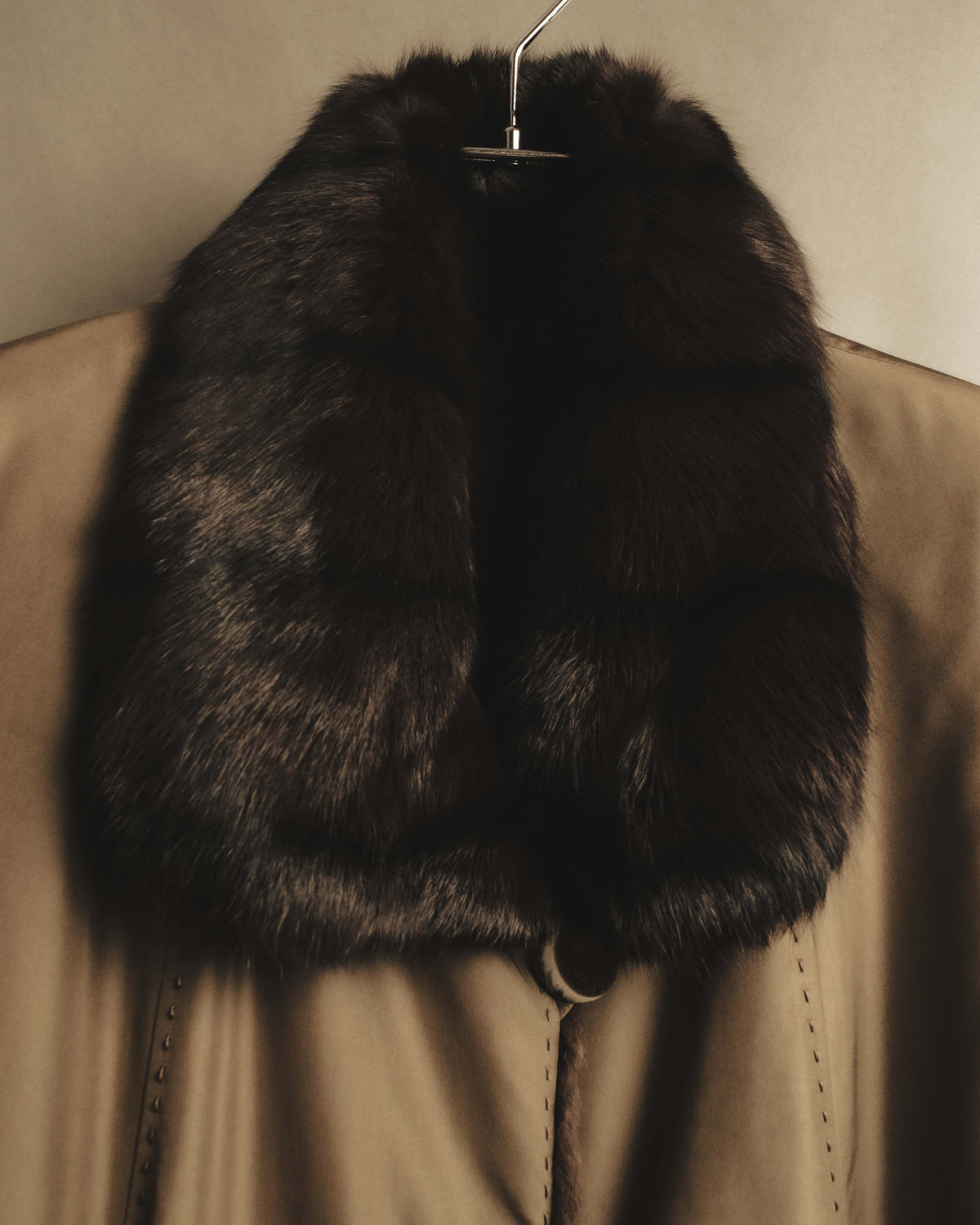 "ROBERTO VALENTINO" Reversible brown fur coat