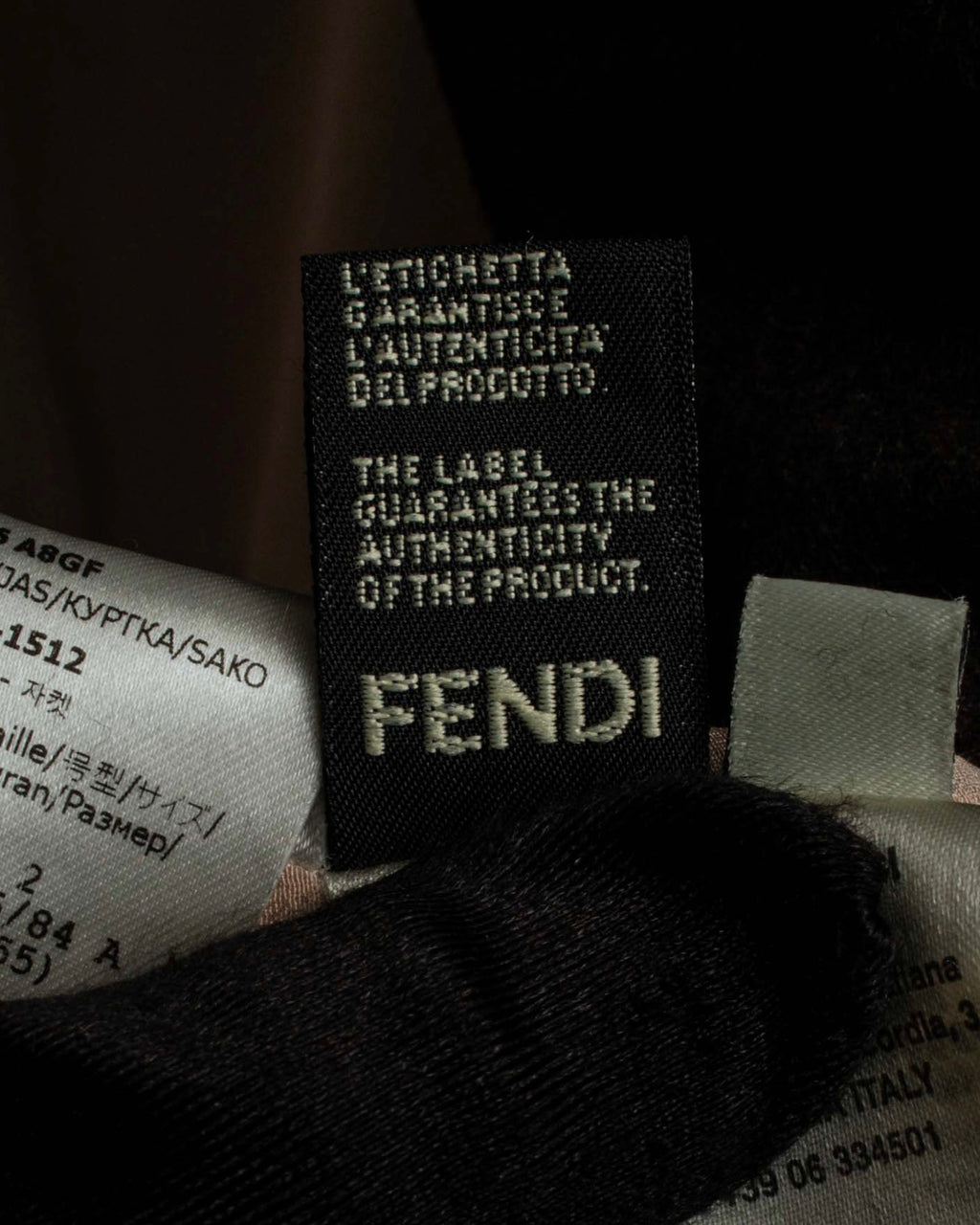 "FENDI" Double-breasted heavy duty wool flannel jacket