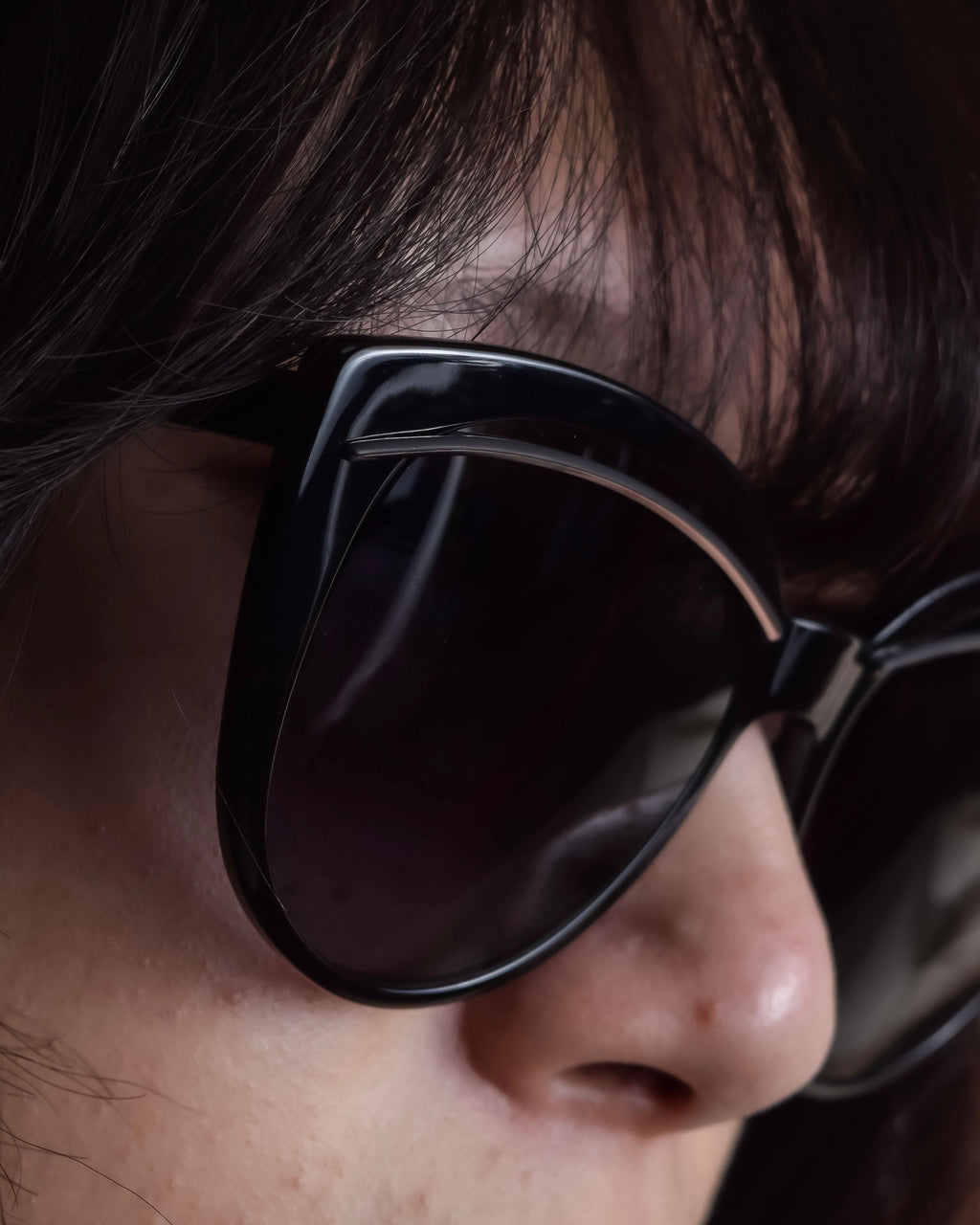 "Christian Dior" Metal frame layered cat-eye sunglasses