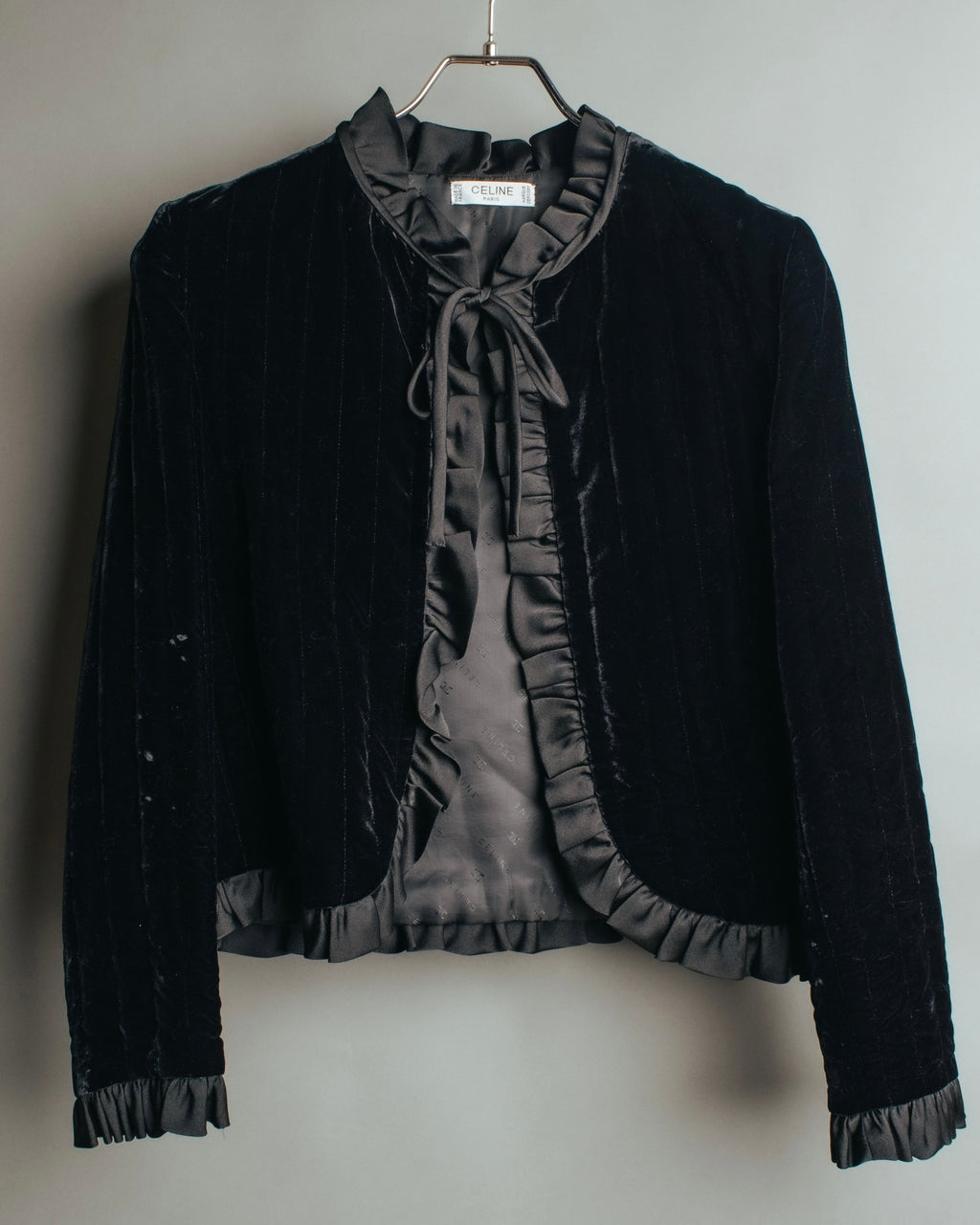 -SPECIAL- “CELINE” 80’s-90’s velvet frilled chain setup
