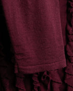 "VALENTINO" Virgin wool ruffled flower design cardigan