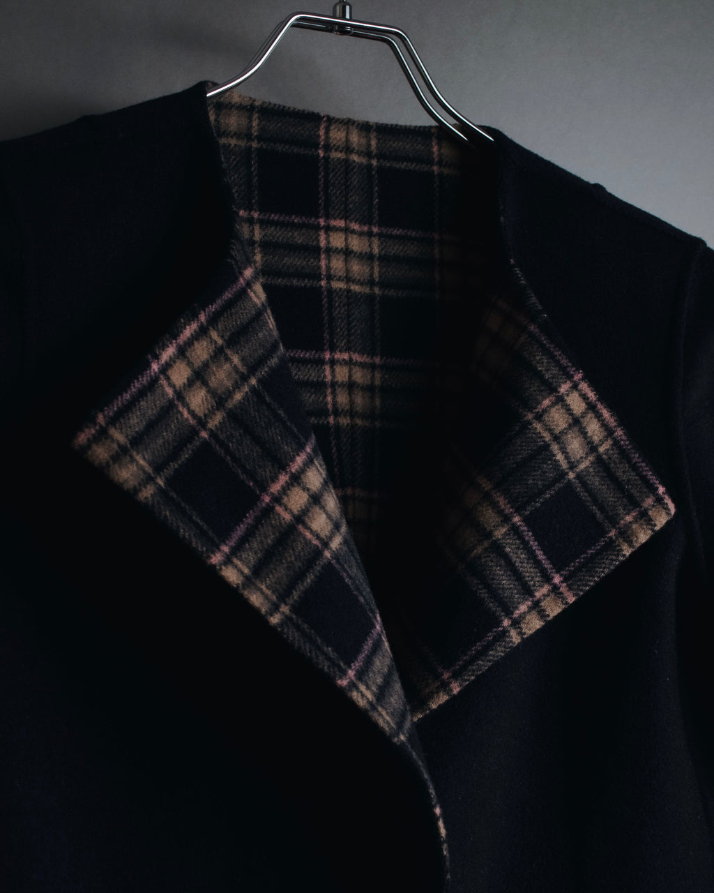 "WEEKEND MaxMara" 2010’s plaid virgin wool collarless jacket