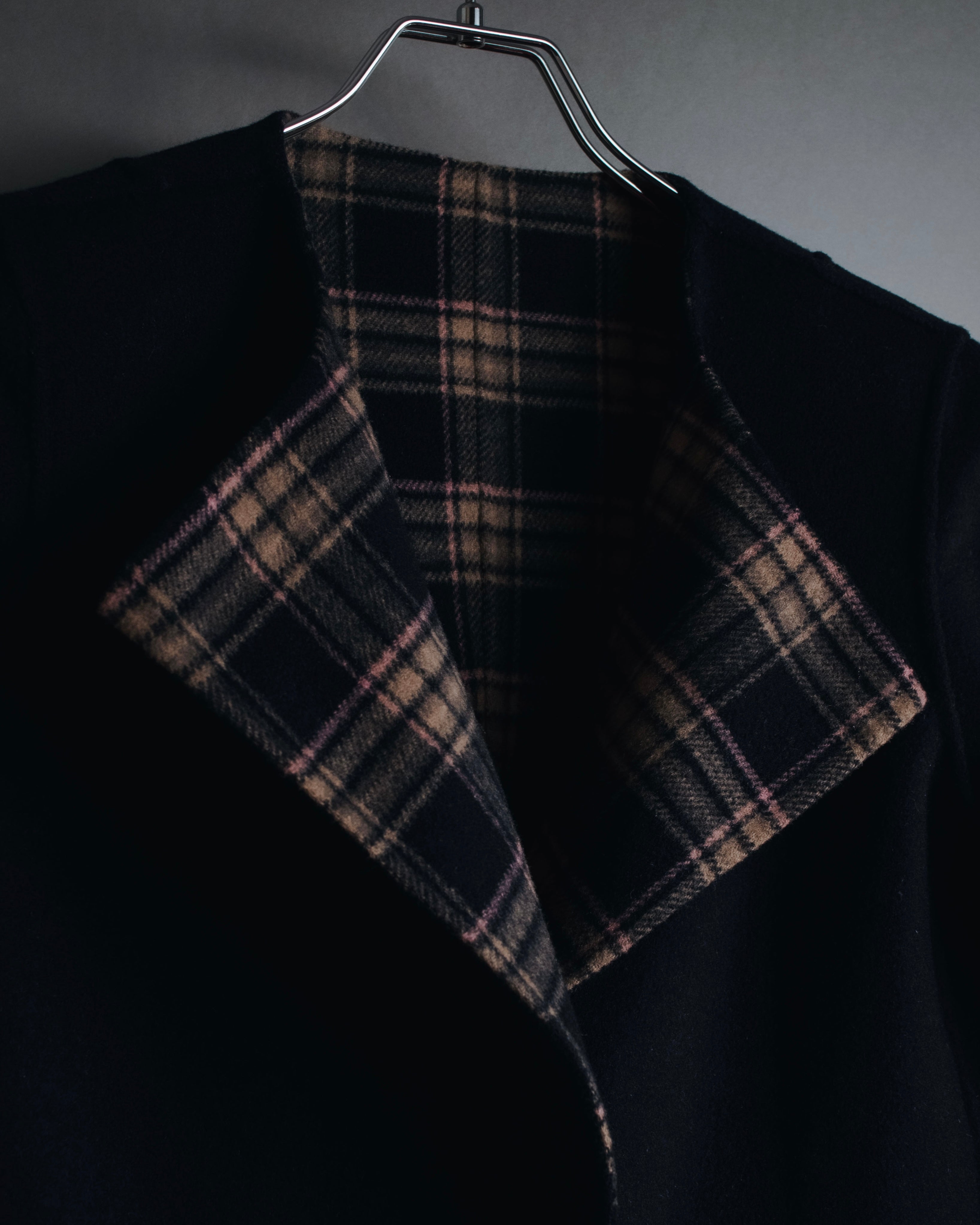 "WEEKEND MaxMara" 2010’s plaid virgin wool collarless jacket