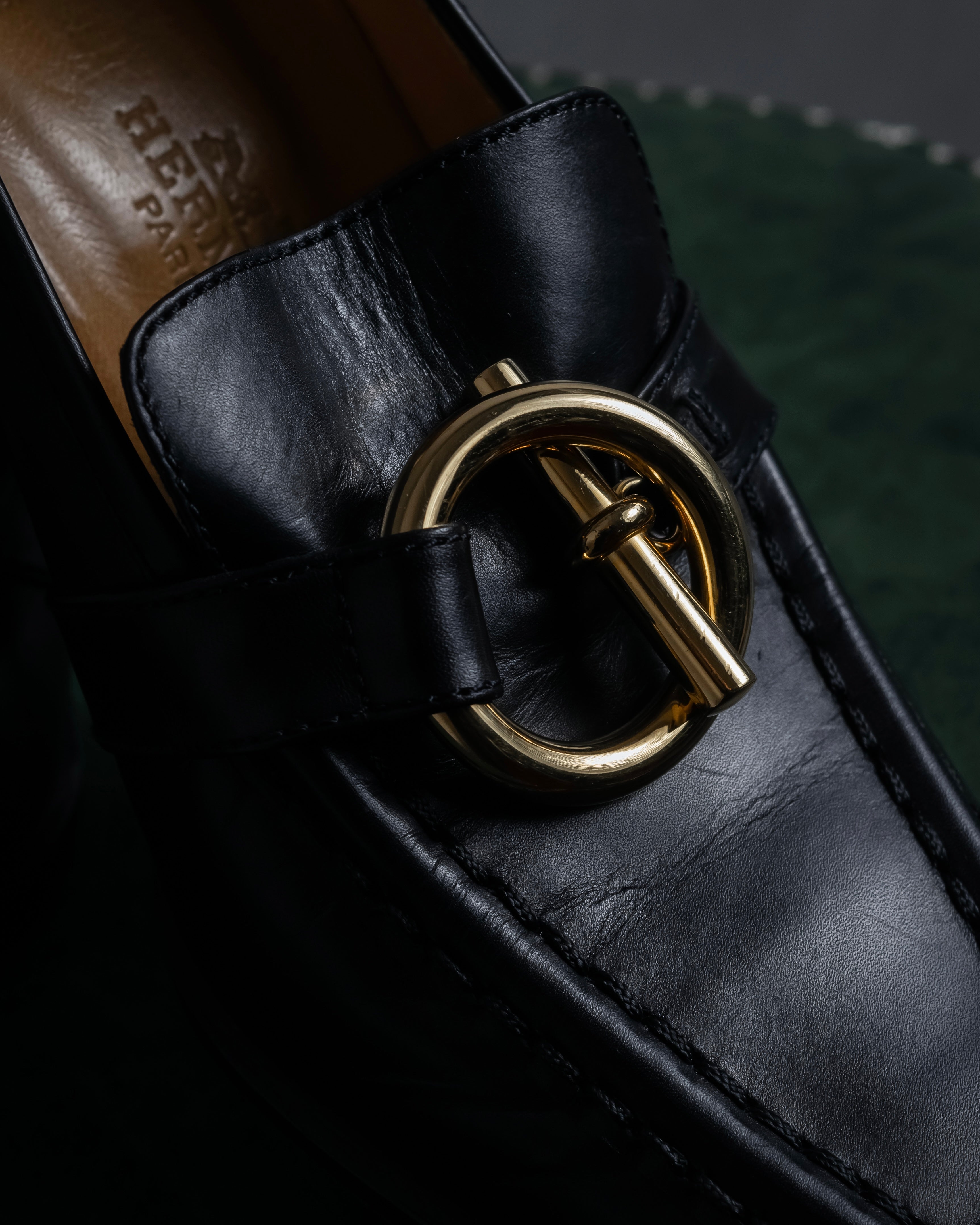 -MOOD Christmas Collection-
"HERMES" 90's-00's Gold buckle design heeled loafers