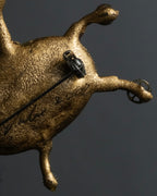 "Jerry Robertson design clock motif brooch"