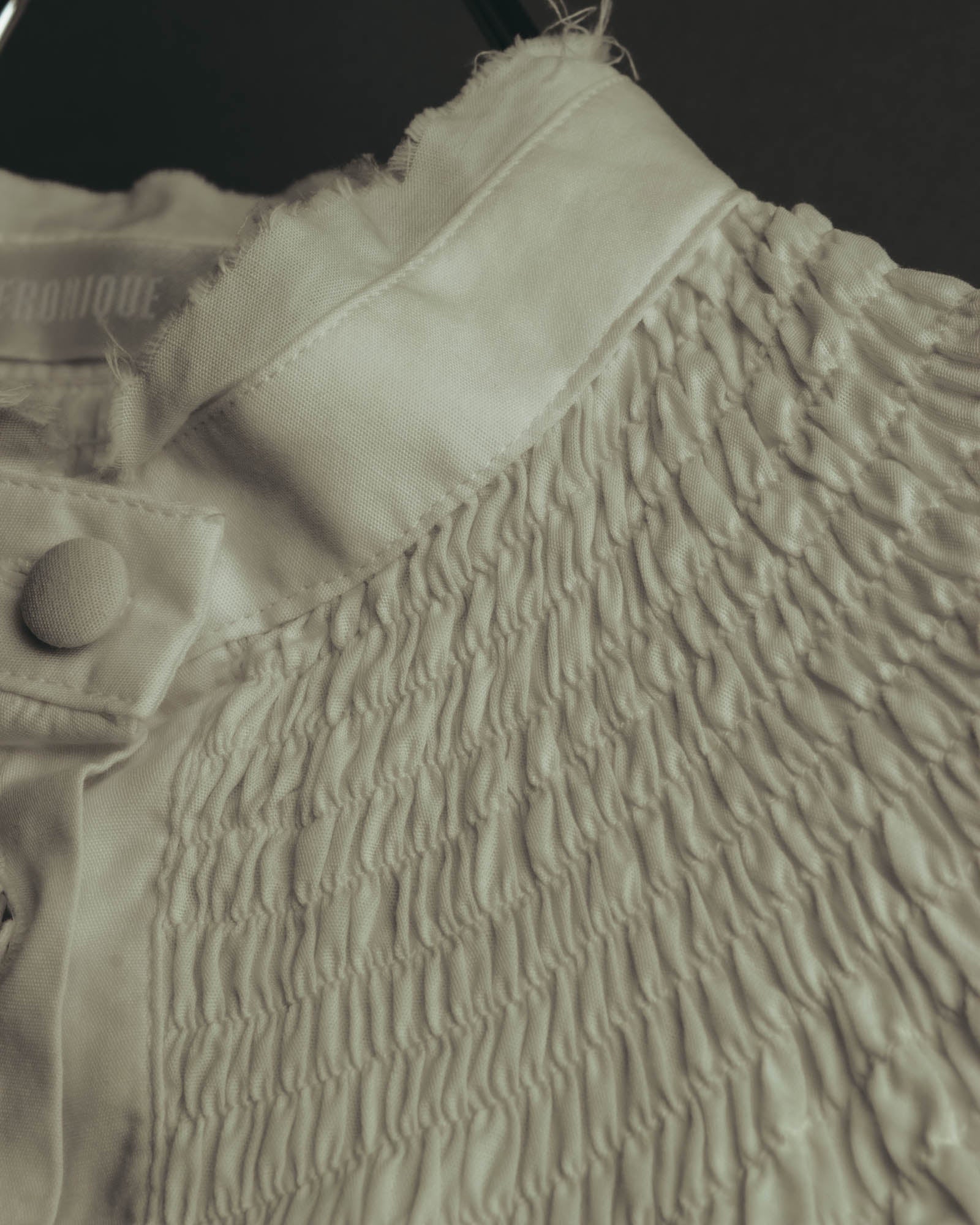 "Véronique Branquinho" 90's-00's Delicately smocked cotton blouse