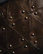 "MIU MIU" 10’s studded quilted vintage leather zip wallet