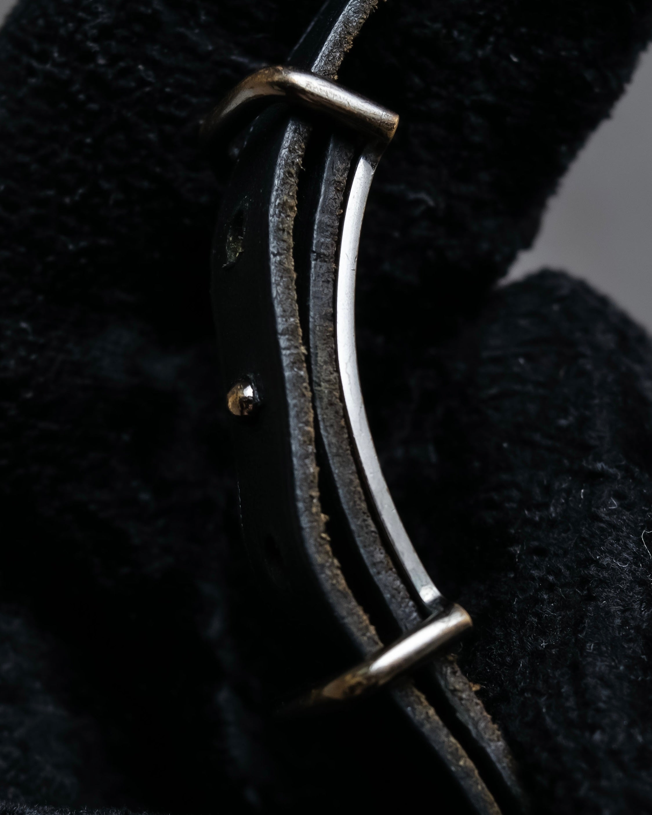 "HERMES" Layered design leather belt