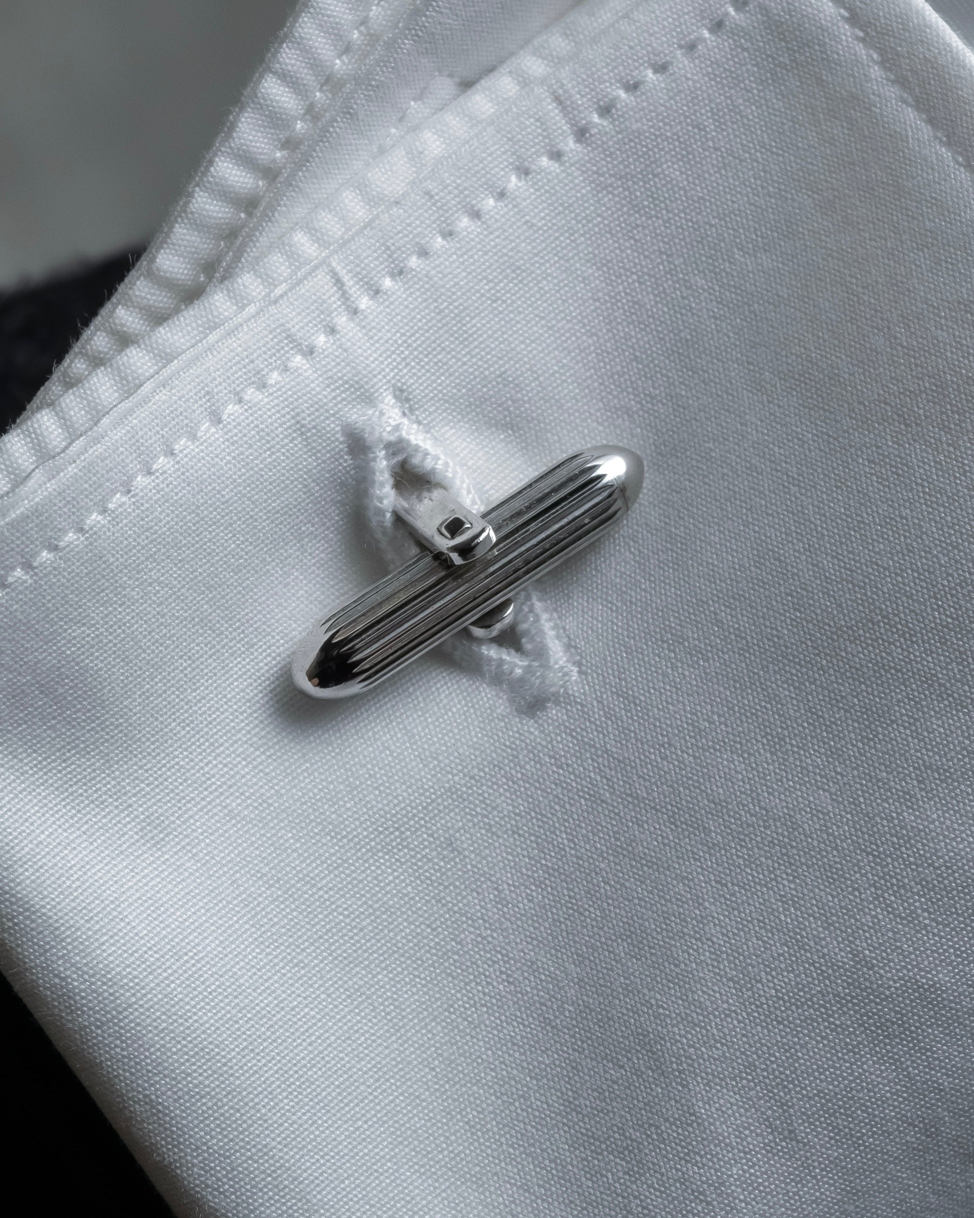 "BURBERRYS" Equestrian Knight engraved silver cufflinks