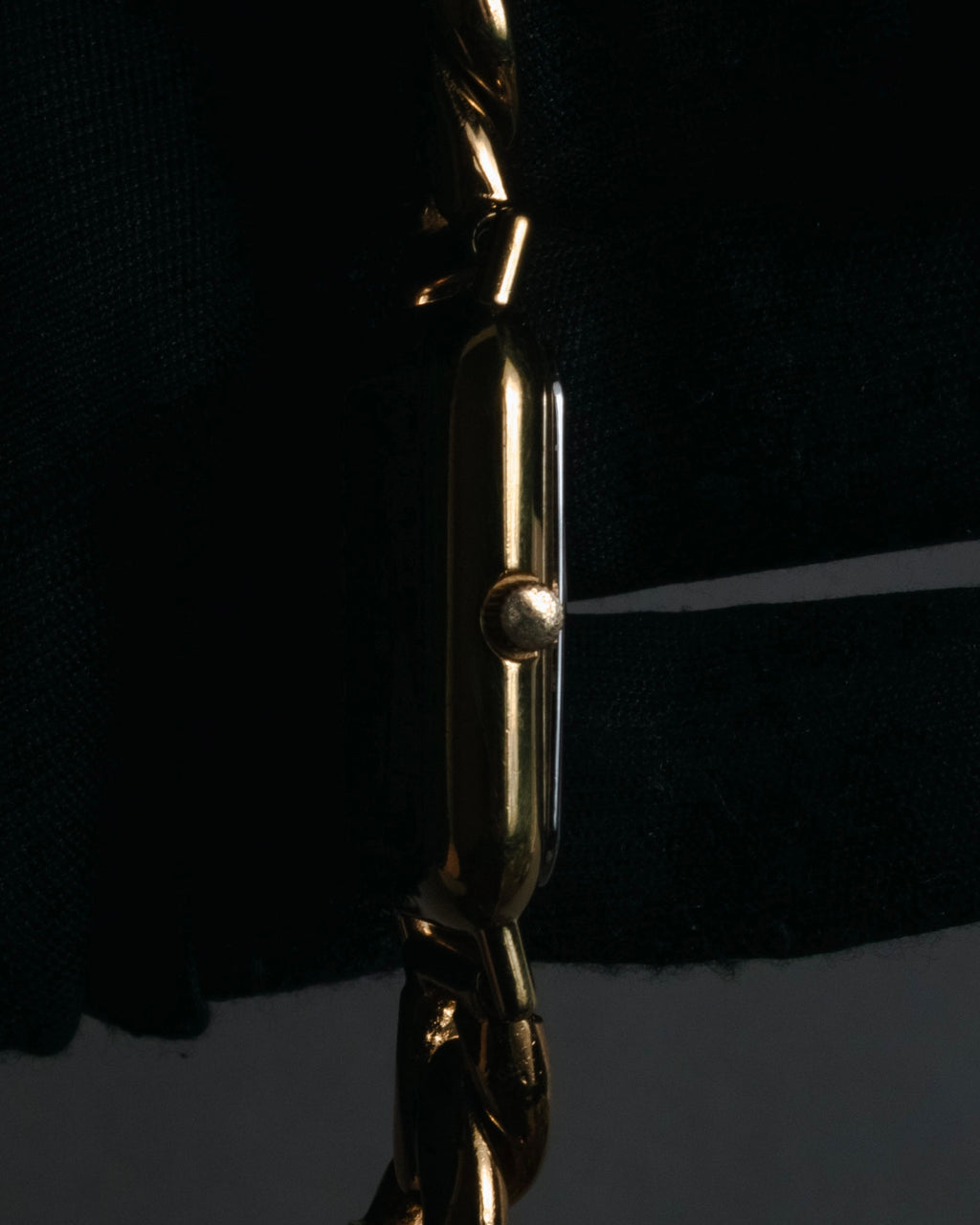 –SPECIAL– "LOEWE" 80’s-90’s Rectangular anagram bangle bracelet watch