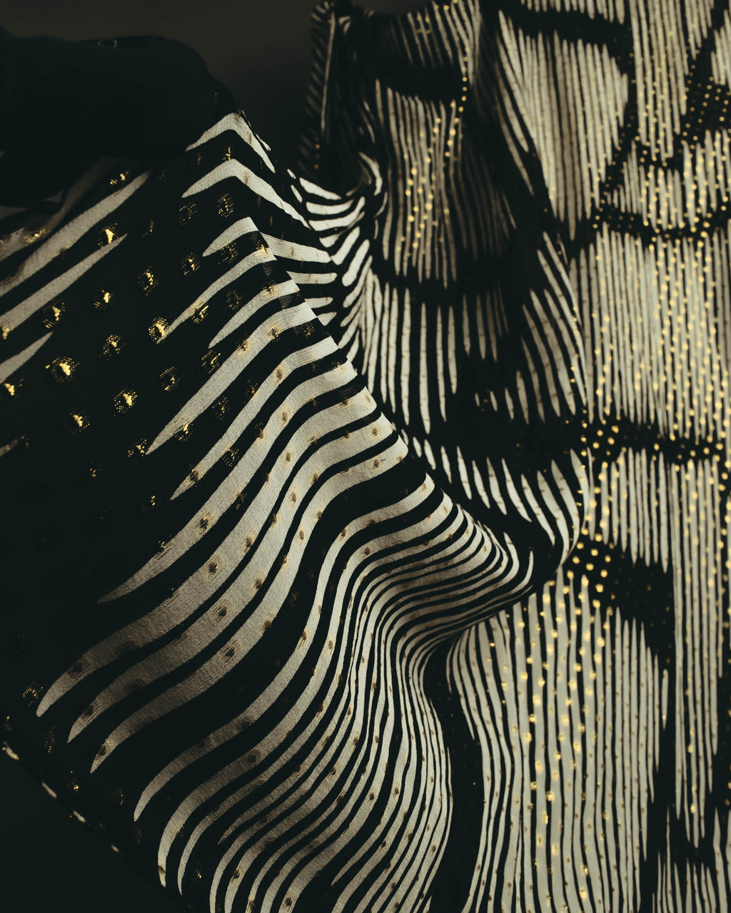 -SPECIAL- “GUCCI” 00’s-10’s Metallic printed sheer stole
