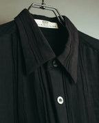 "BALENCIAGA" 80's-90's Textured linen blend shirt