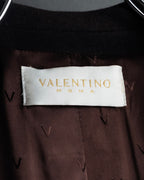 "VALENTINO" Shaped silhouette mocha brown chester coat
