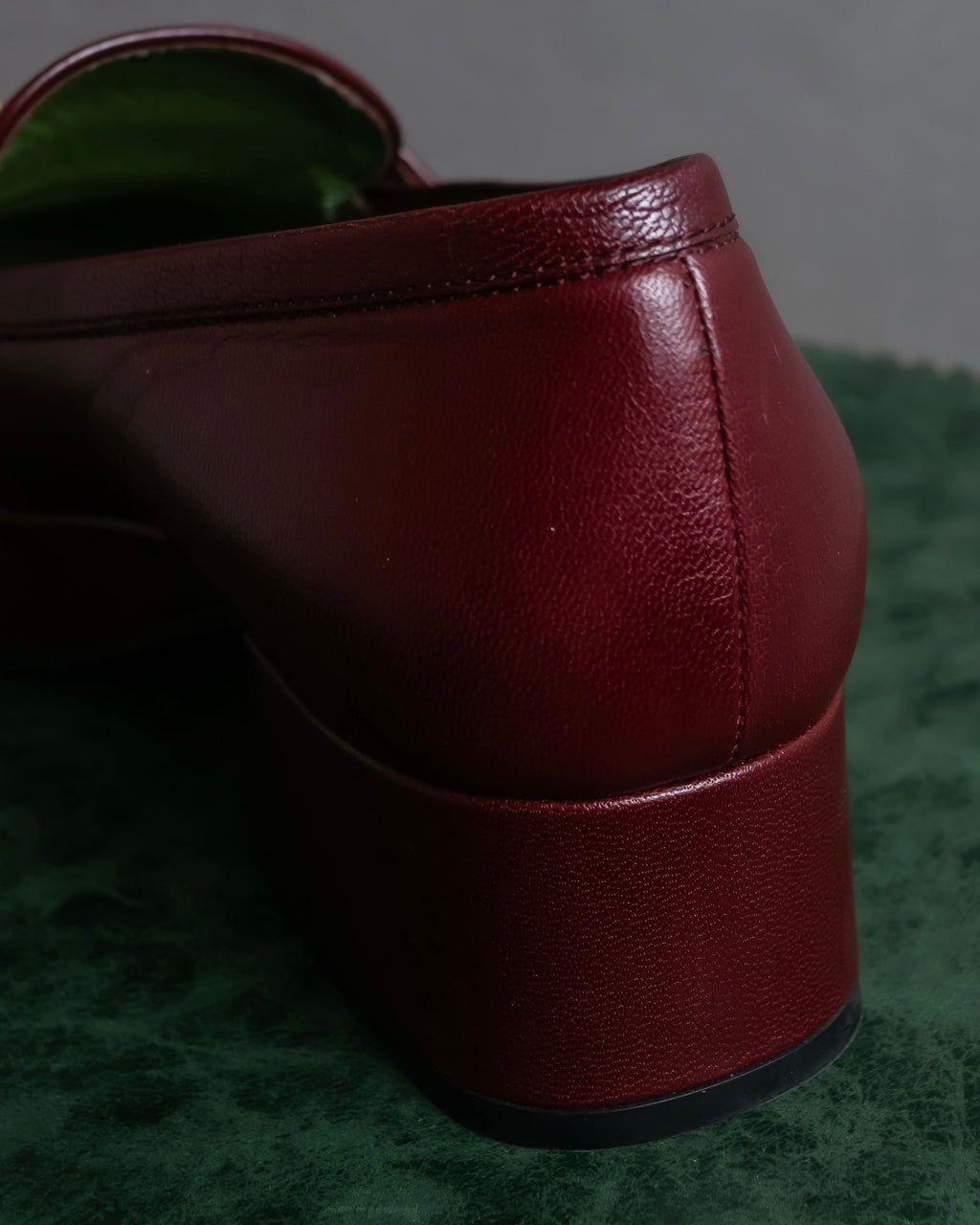 "GUCCI" Multicolor horsebit design heeled loafers