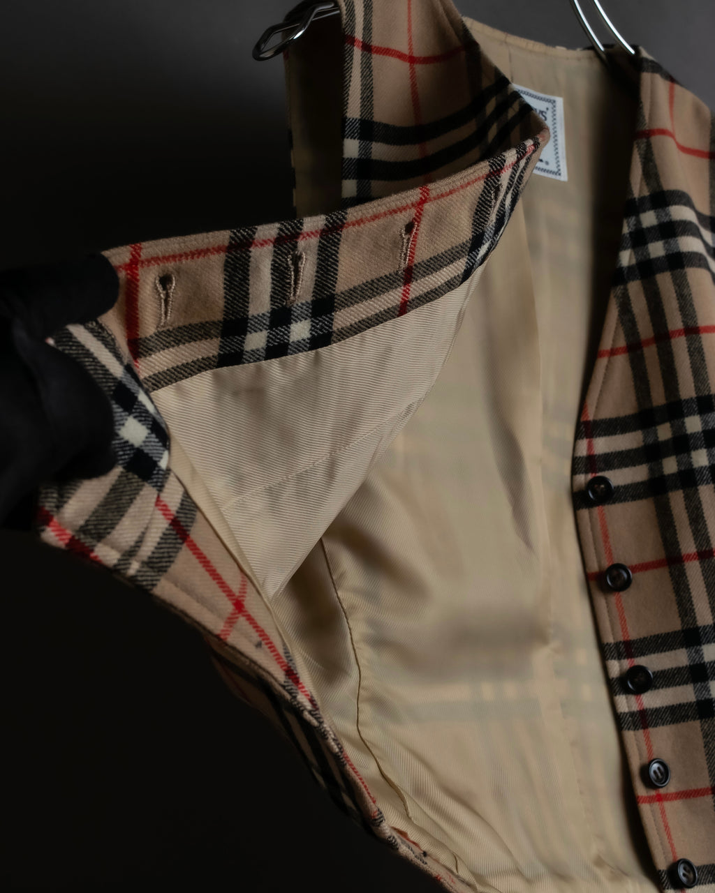 "BURBERRYS" Nova check pattern wool vest