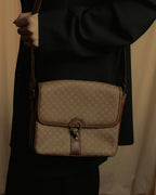 "CELINE" 80’s macadam canvas shoulder bag