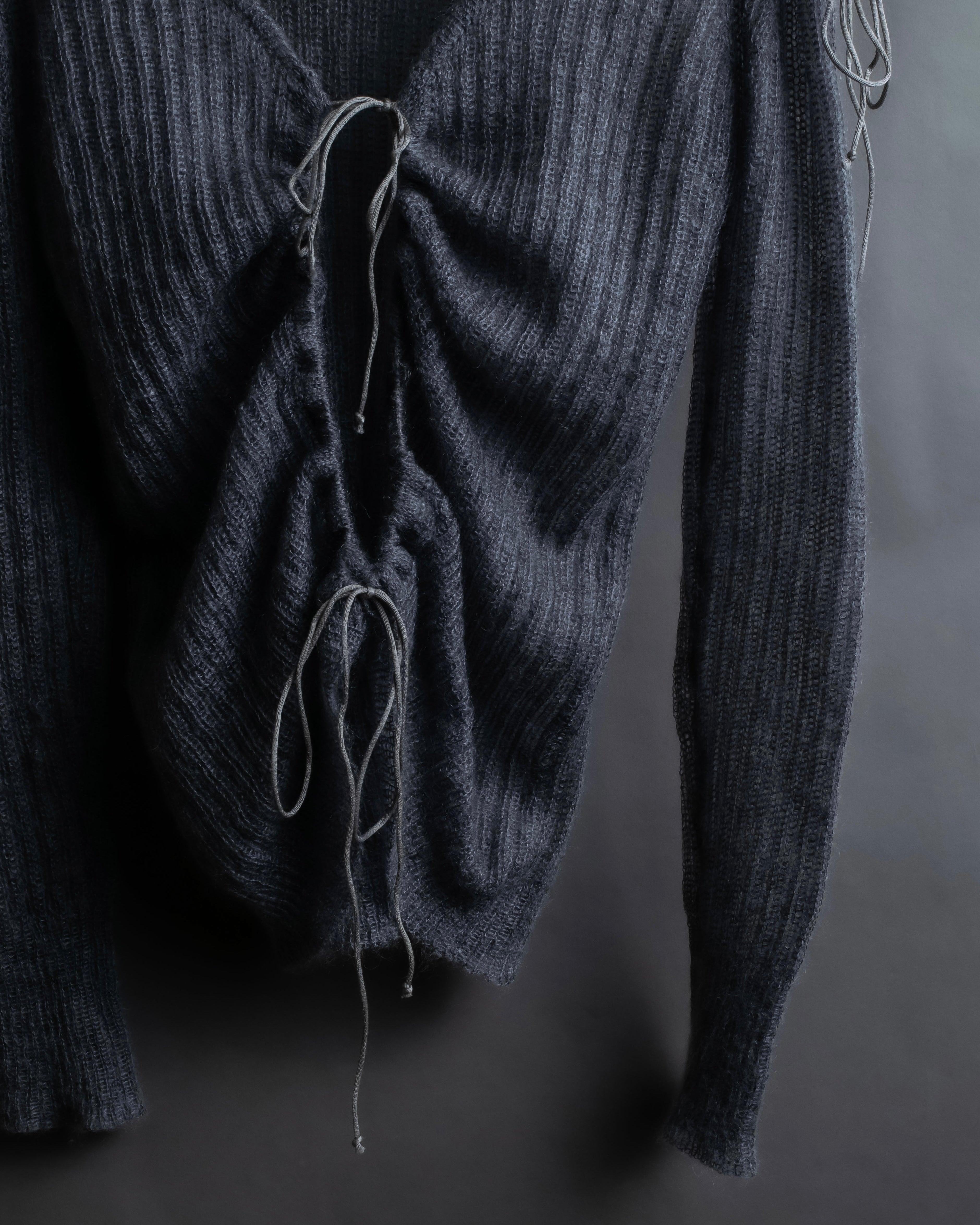 "CECILIE BAHNSEN" Drawcord design Hole detail ribbed knit