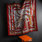 "HERMES" Carre 90 volt et pirouette silk scarf