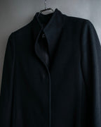 "JIL SANDER" 100% cashmere straight line stand collar coat