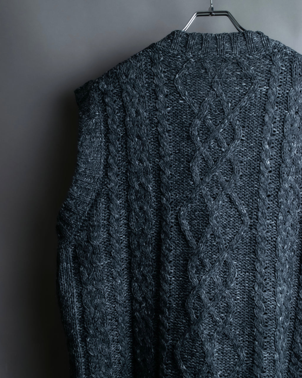 "MM6 MAISON MARGIELA" Cabled melange sleeveless knit