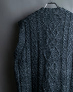 "MM6 MAISON MARGIELA" Cabled melange sleeveless knit