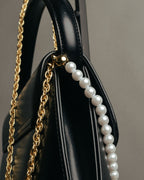 “VALENTINO CHRISTY” 80’s-90’s Pearl chain formal handbag