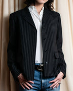 "Max Mara" Pinstripe short length tailored jacket