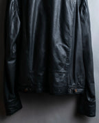 "DIESEL" Oversized stand collar lamb leather jacket