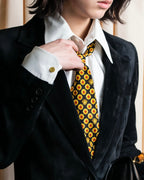 "GIANNI VERSACE" Sunflower medusa pattern necktie