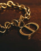 -SPECIAL- “DIOR” 2018-2025 Oversized CD charm chain bracelet