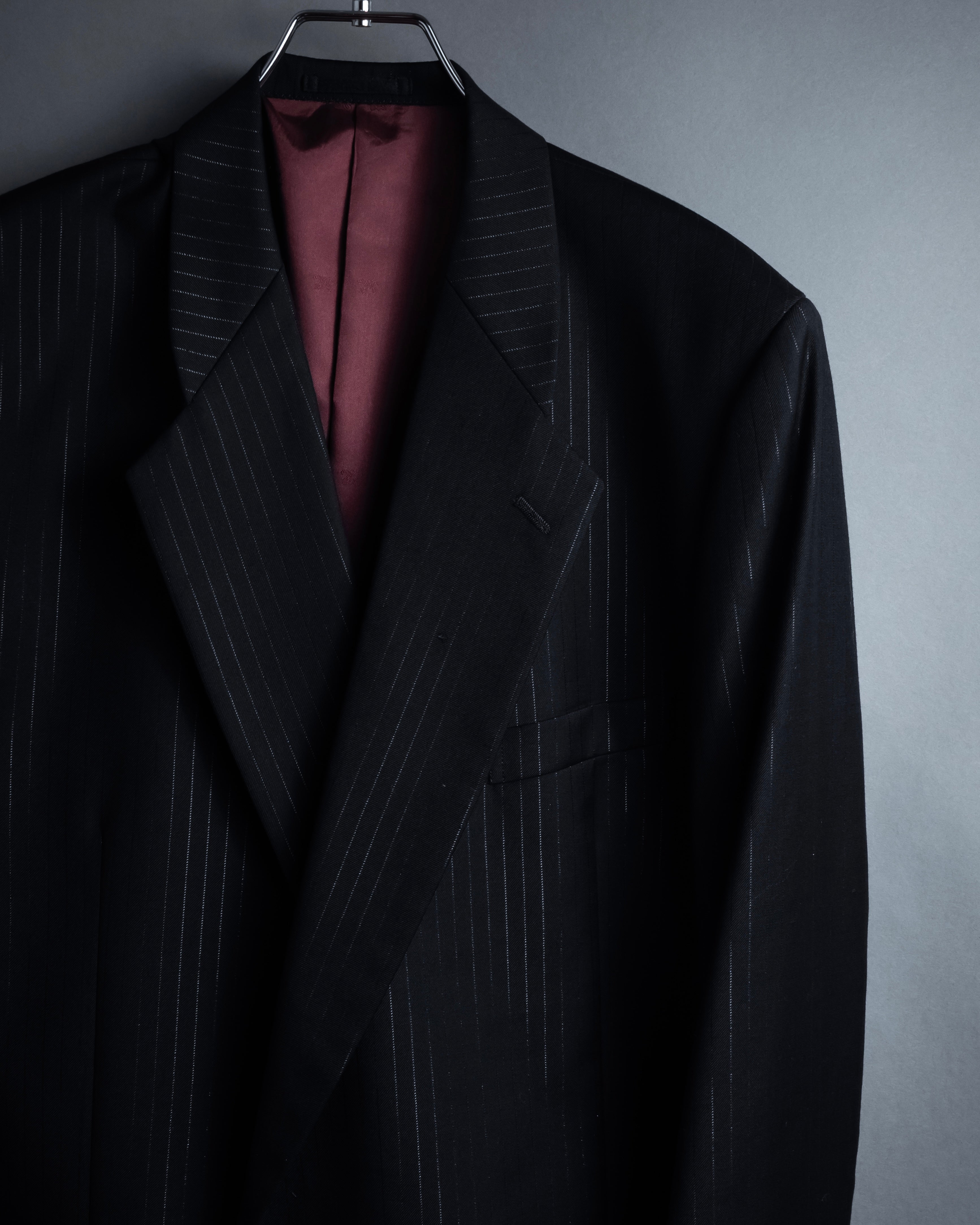 "BALENCIAGA" Chalk stripe pattern long silhouette set up