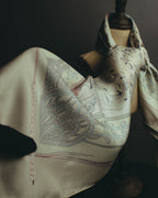 "Hermès" 00's Pastel bird print silk scarf