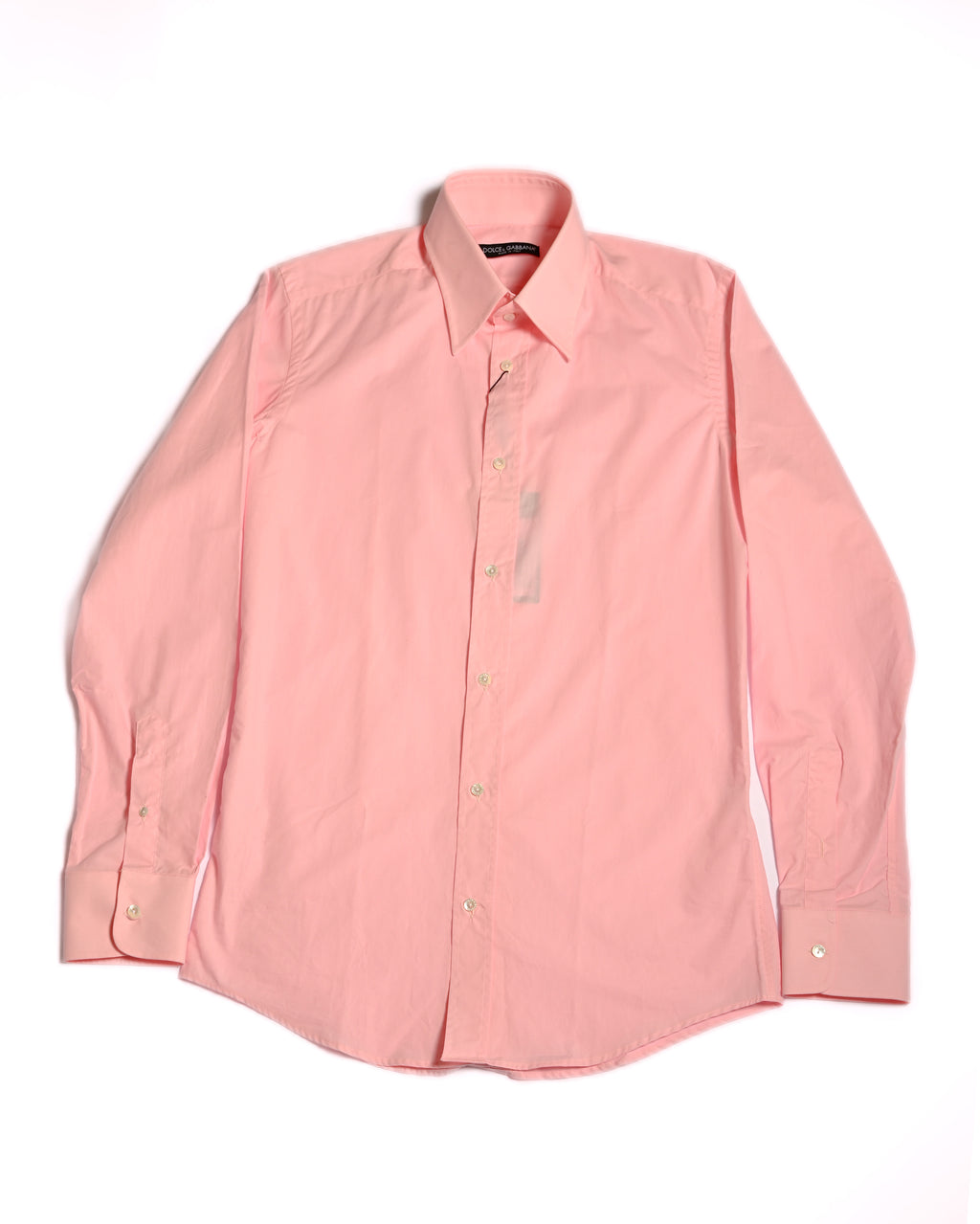 DOLCE & GABBANA/ Relax Sized Cotton Dress Shirt Pink