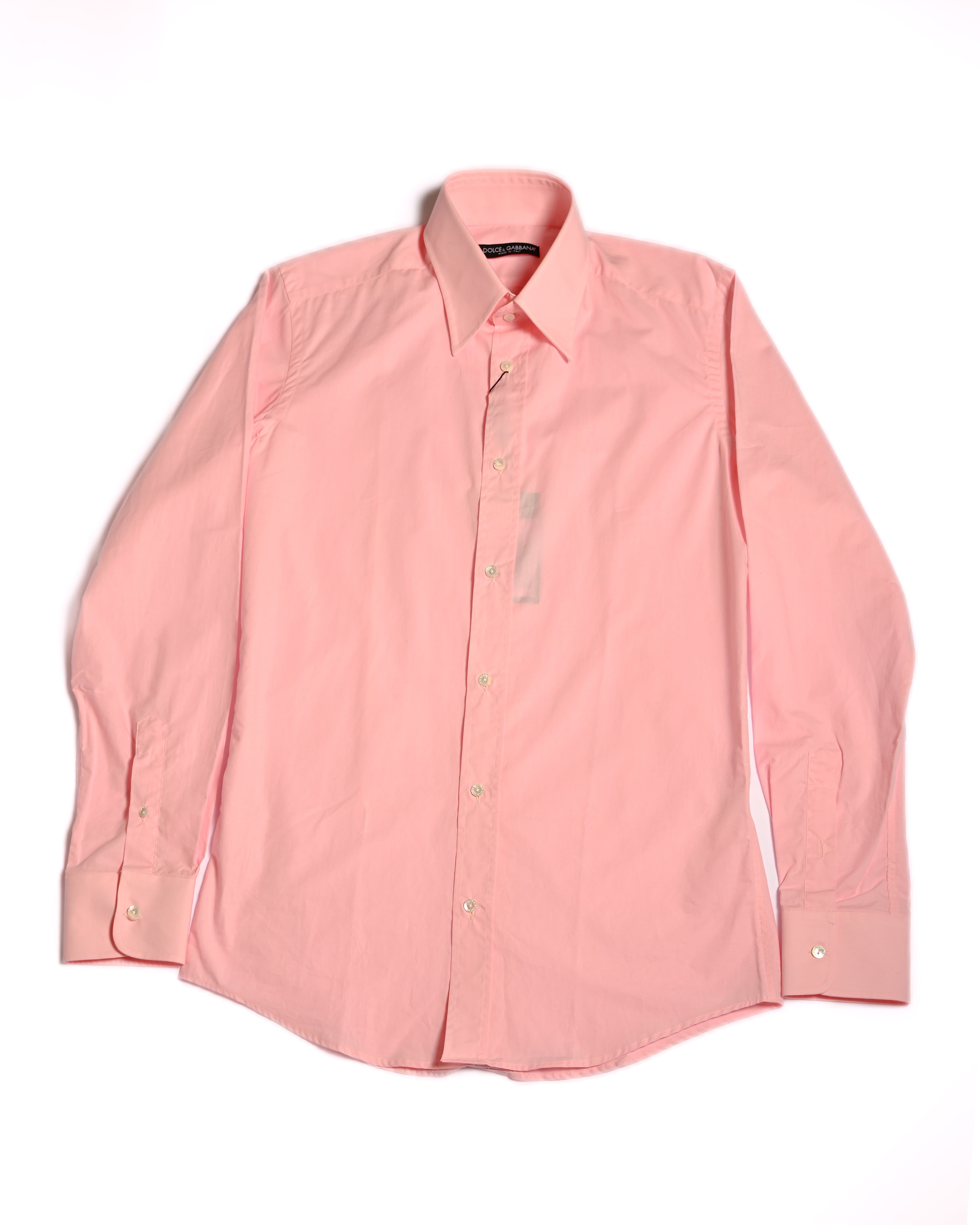DOLCE & GABBANA/ Relax Sized Cotton Dress Shirt Pink