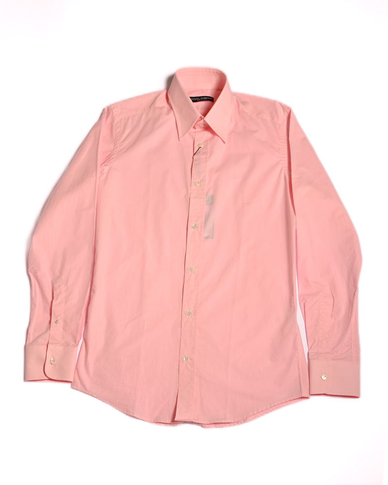 DOLCE & GABBANA/ Relax Sized Cotton Dress Shirt Pink