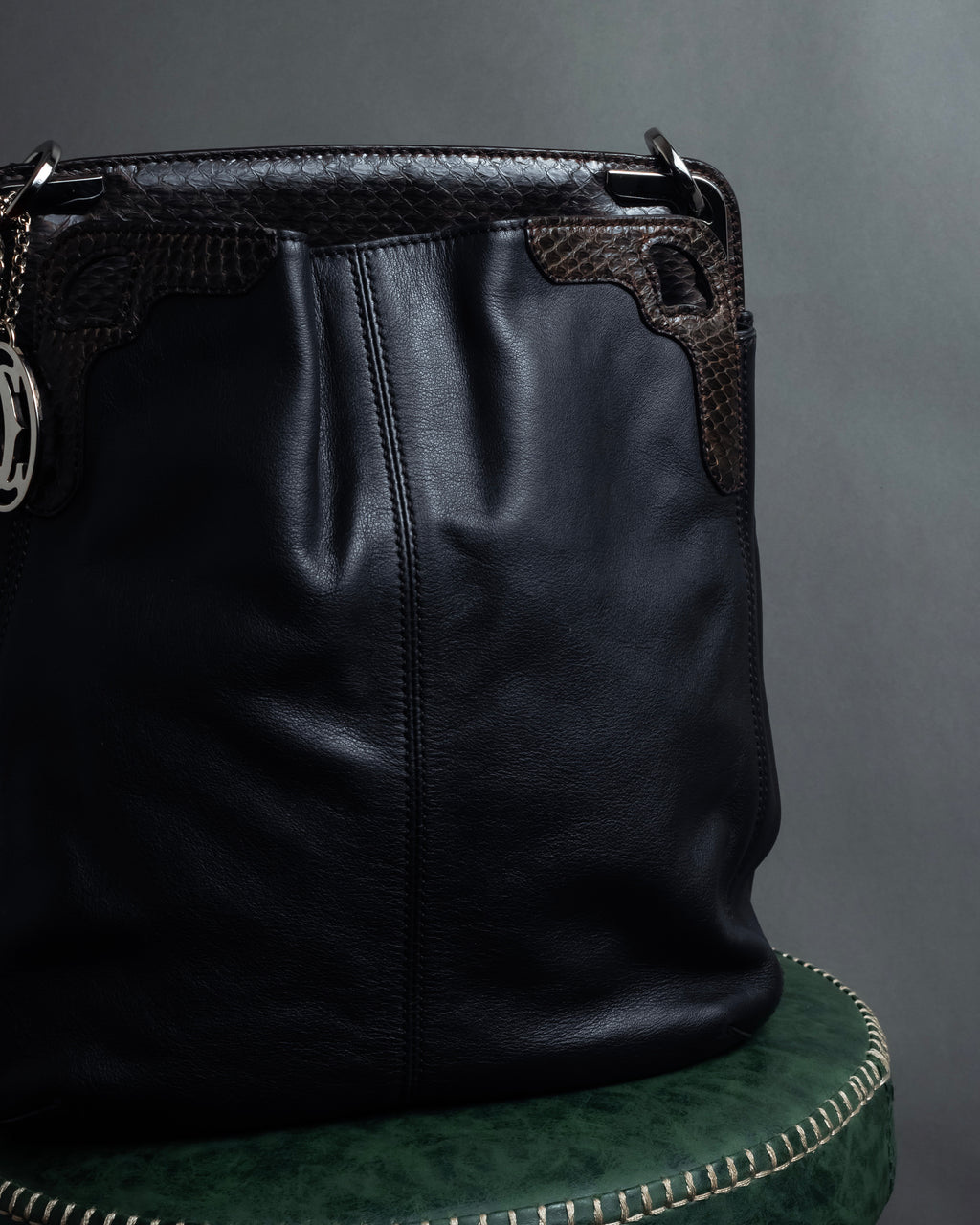 "Cartier" Marcello de Cartier python leather combination bag