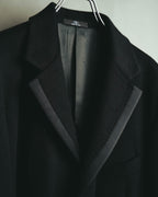 -SPECIAL- “VALENTINO” 2000’s Satin lapel single breasted wool coat