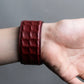 "HERMES" Deutch processing wide leather bracelet