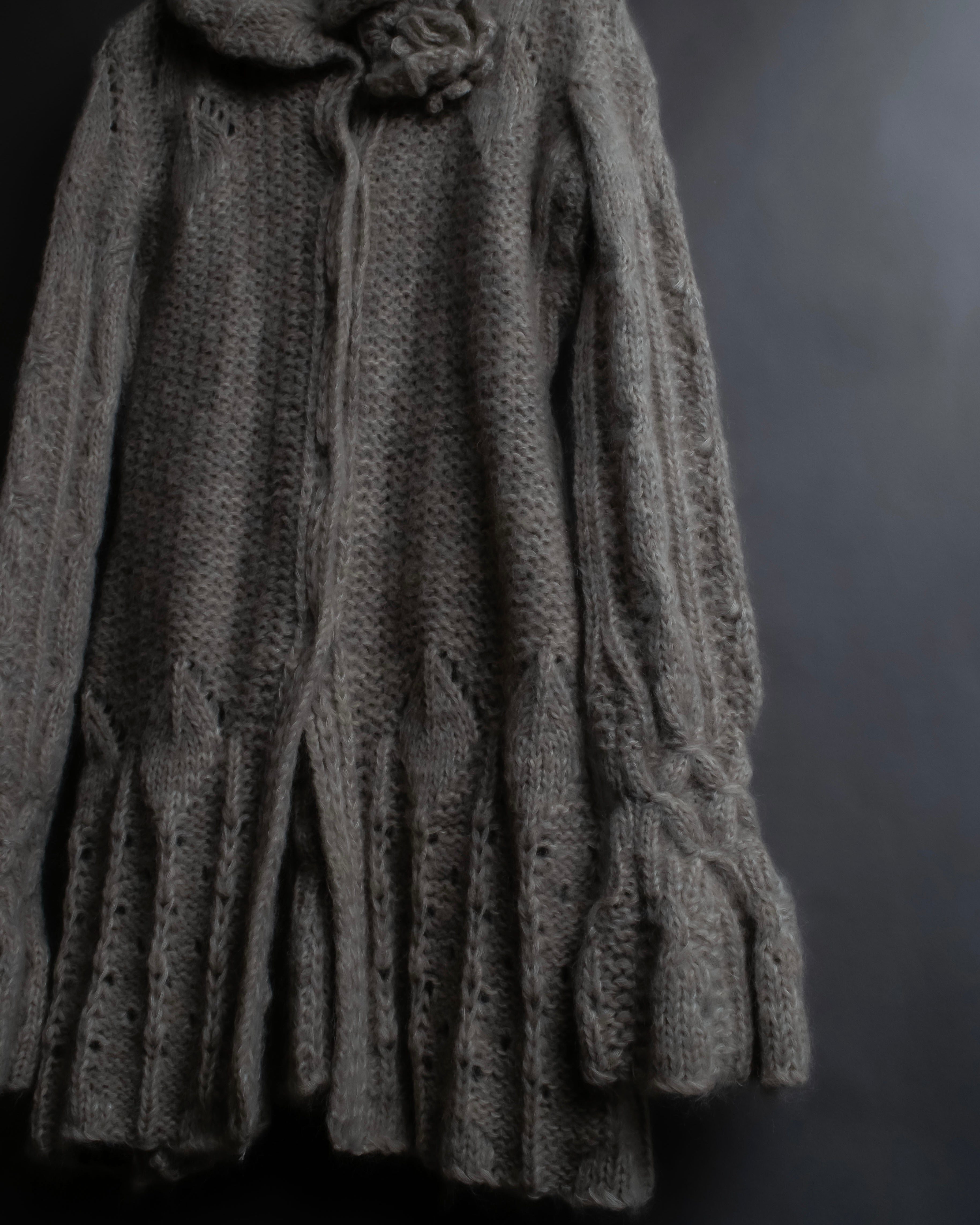 "ERMANNO SCERVINO" Three-dimensional knit long cardigan