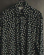 -SPECIAL- "Saint Laurent" 2019-2020 Polka dot silk long sleeve shirt