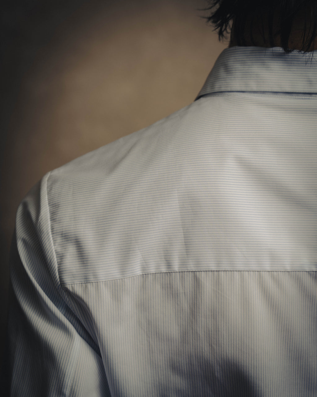 -SPECIAL- "Christian Dior" 00's-10's Embellished shield crest striped ruched sleeve shirt
